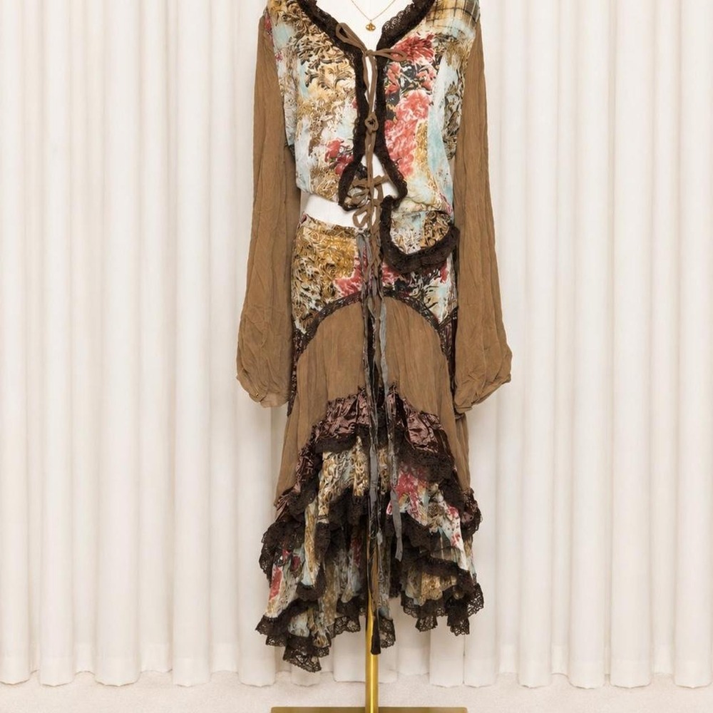 Y2k Euro style Boho Fairy Skirt Set XL